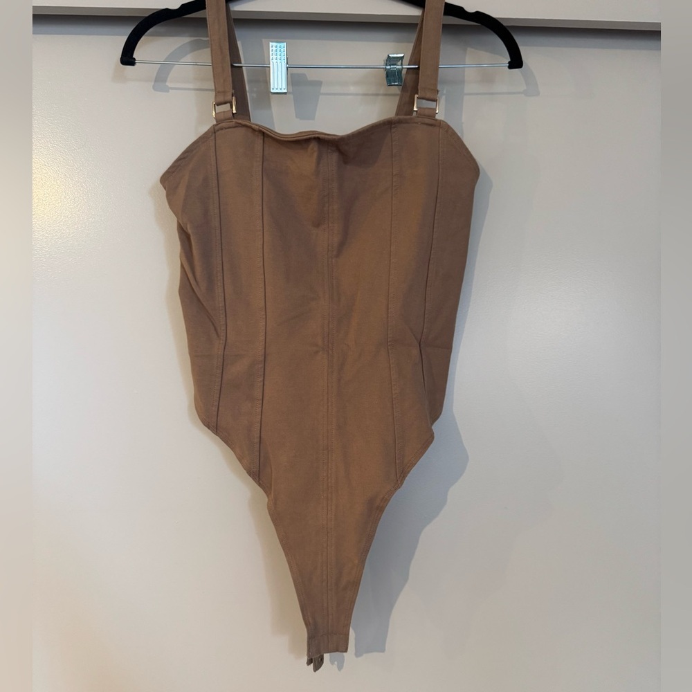 H&M Taupe Bodysuit with Straps